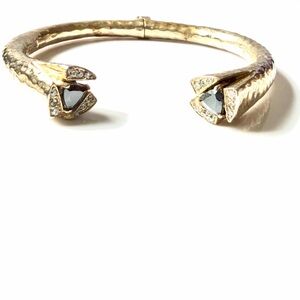 Melinda Maria Open Cuff with Black Stones